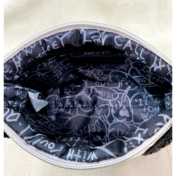 Betsey Johnson Pink Quilted Kitty Cat Zip Makeup Bag - Picture 7 of 7